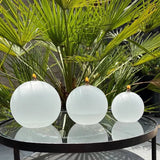 Olielamp | Rond Frosted Chrome