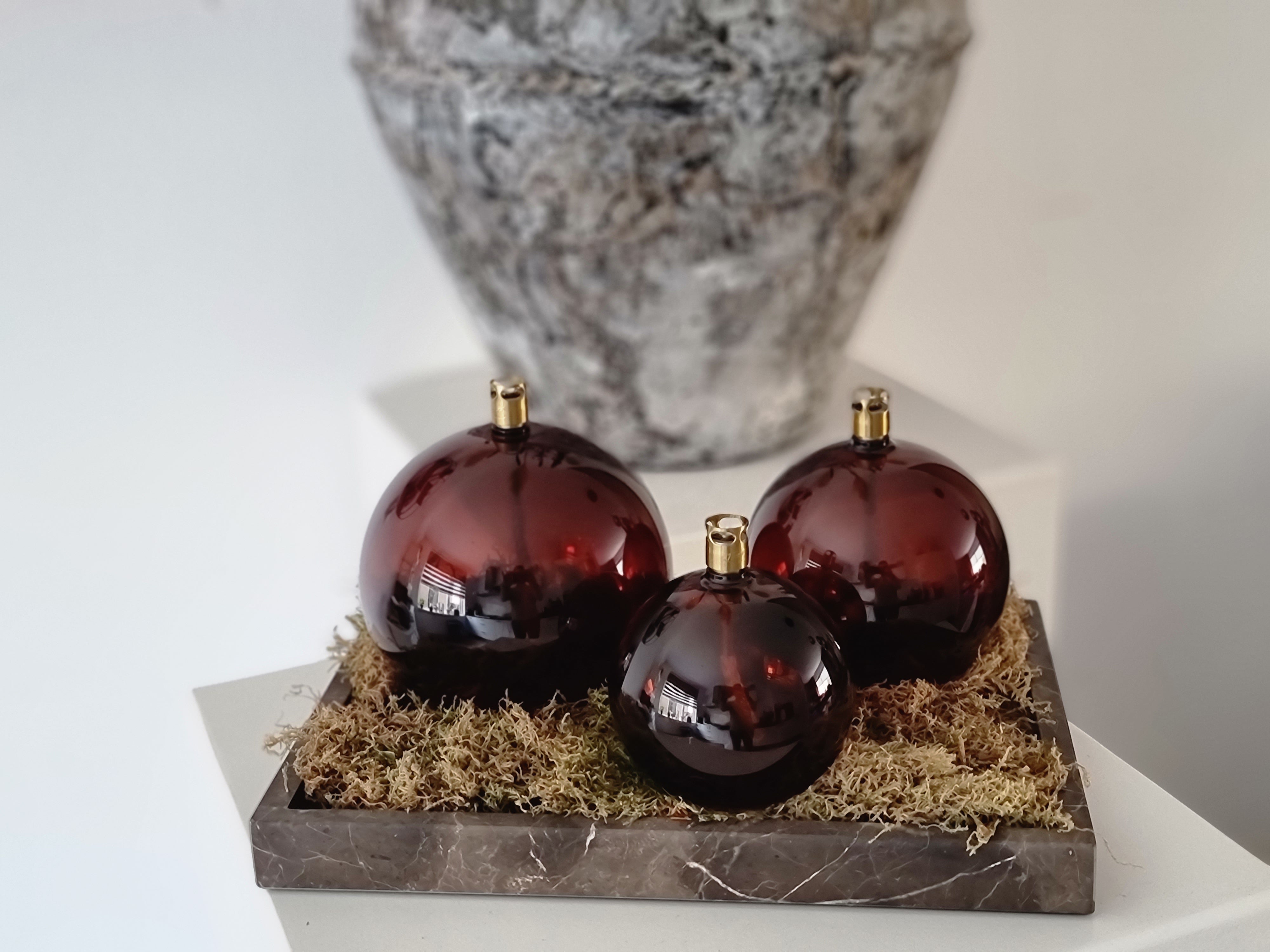 Olielamp | Cognac bruin Rond