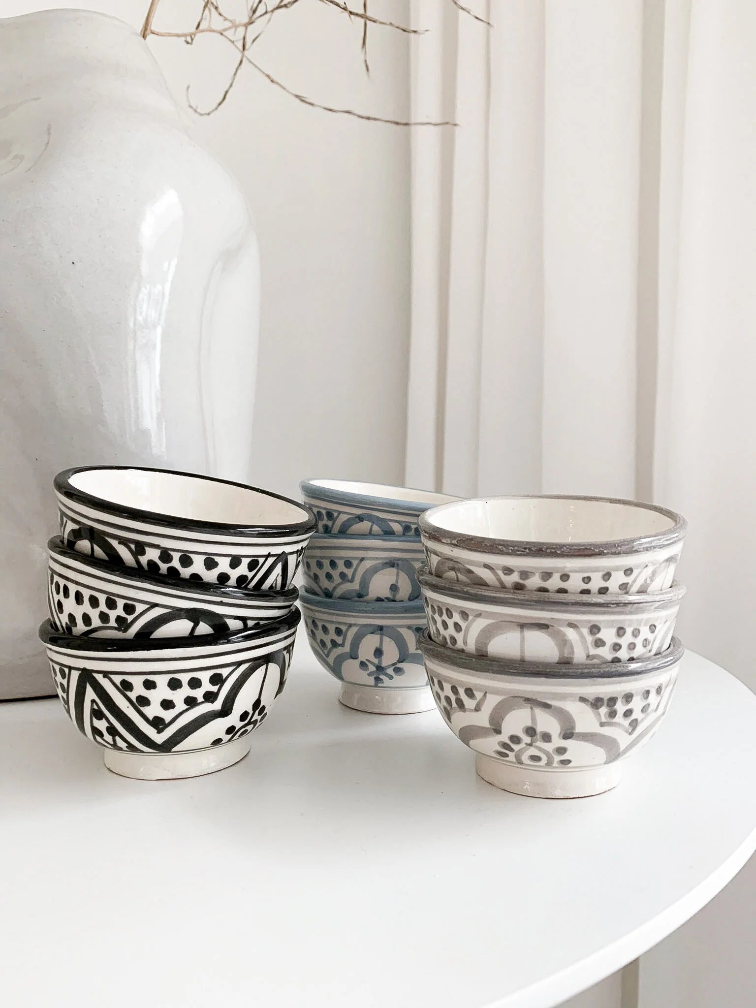 Schaaltje | Amberblokjes schaaltje Safie grey
