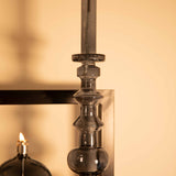 Olielamp | Kandelaar smoke grey