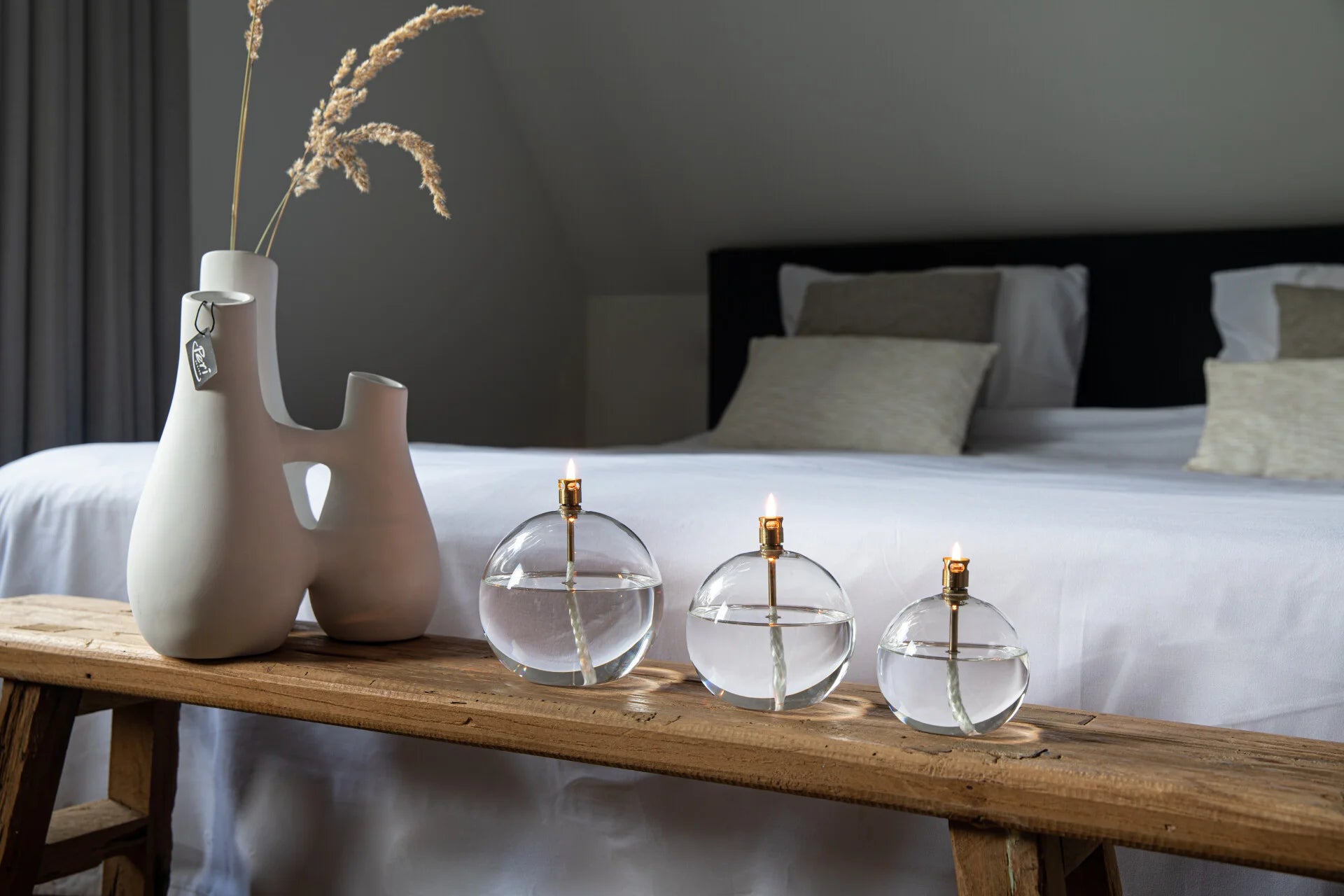 Olielamp | Helder rond Messing