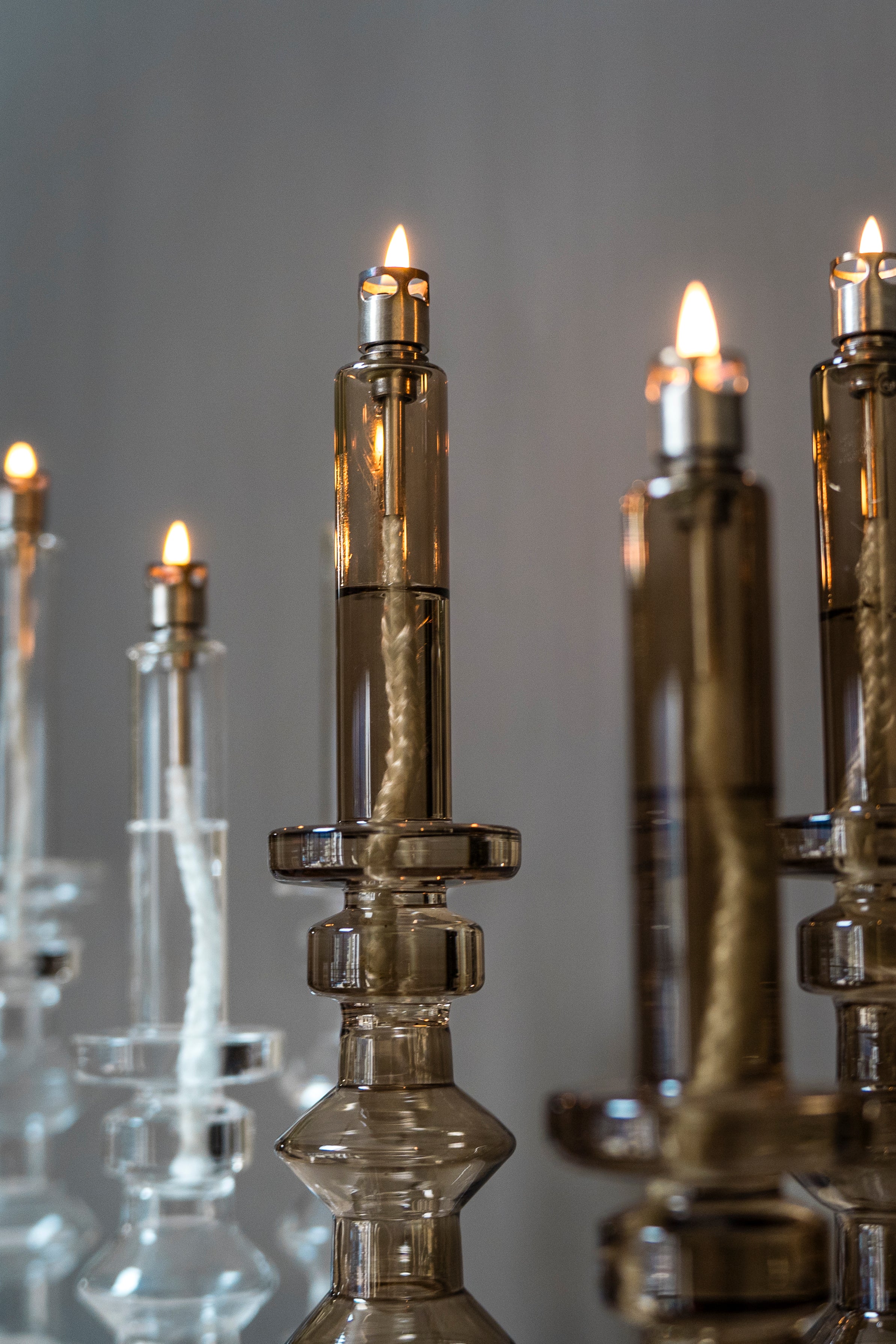 Olielamp | Kandelaar Champagne Beige