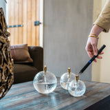 Olielamp | Rond gehamerd Brass