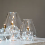 Olielamp | Rond gehamerd Brass