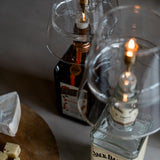 Olielamp | Bottle lamp clear brass
