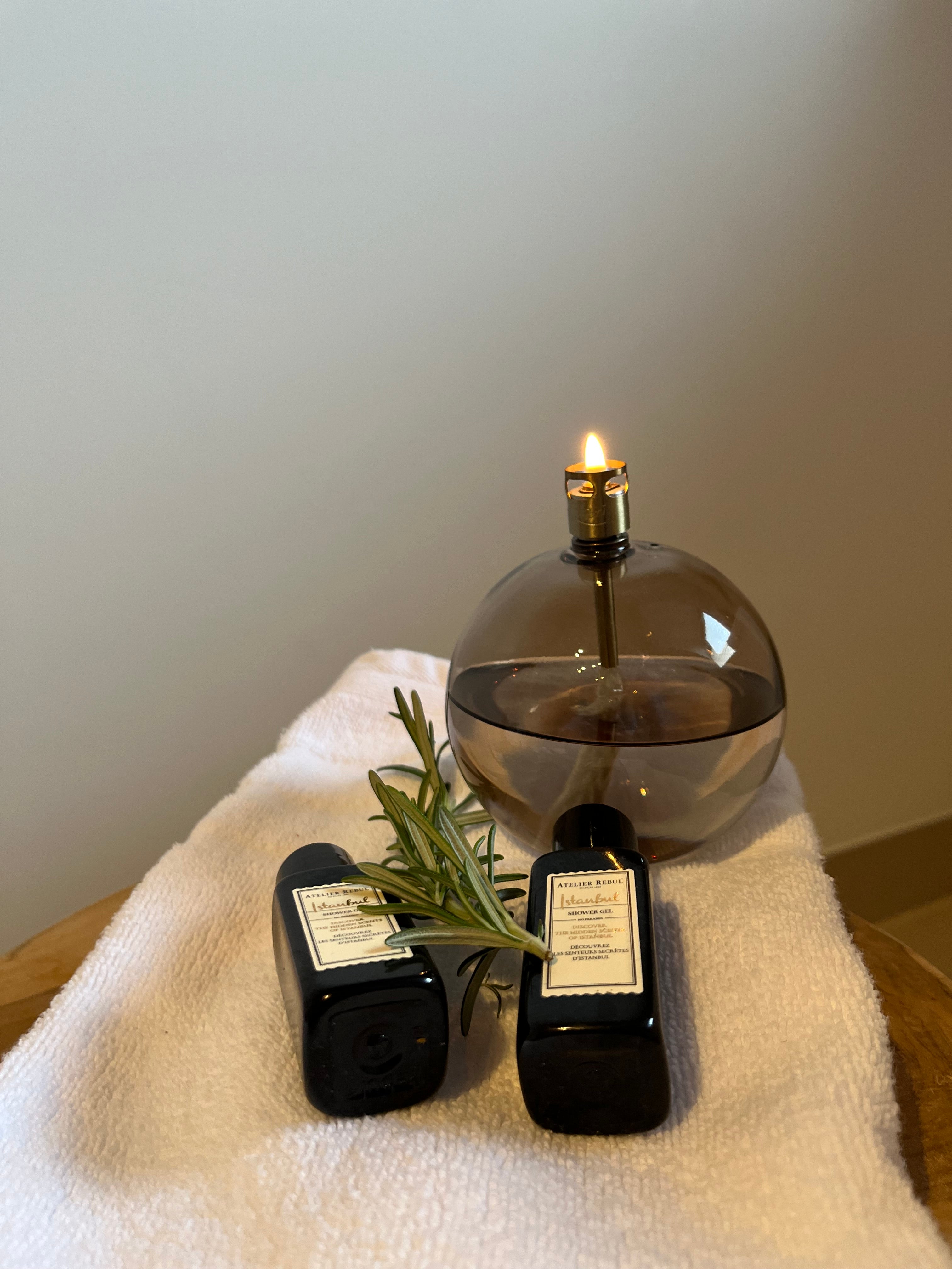Olielamp | Champagne Beige Rond