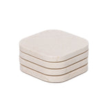 Onderzetters marmer set van 4 stuks Beige