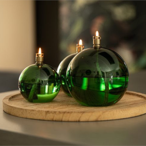 Olielamp | Green Rond