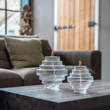 Oil lamp | TWIN Clear brass