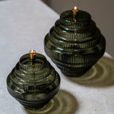 Olielamp | TWIN Smoke Green brass