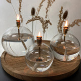 Olielamp | Helder rond Messing