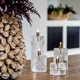 Gehamerde olielampen cylinder-brass