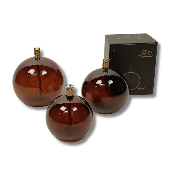 Olielamp | Cognac bruin Rond