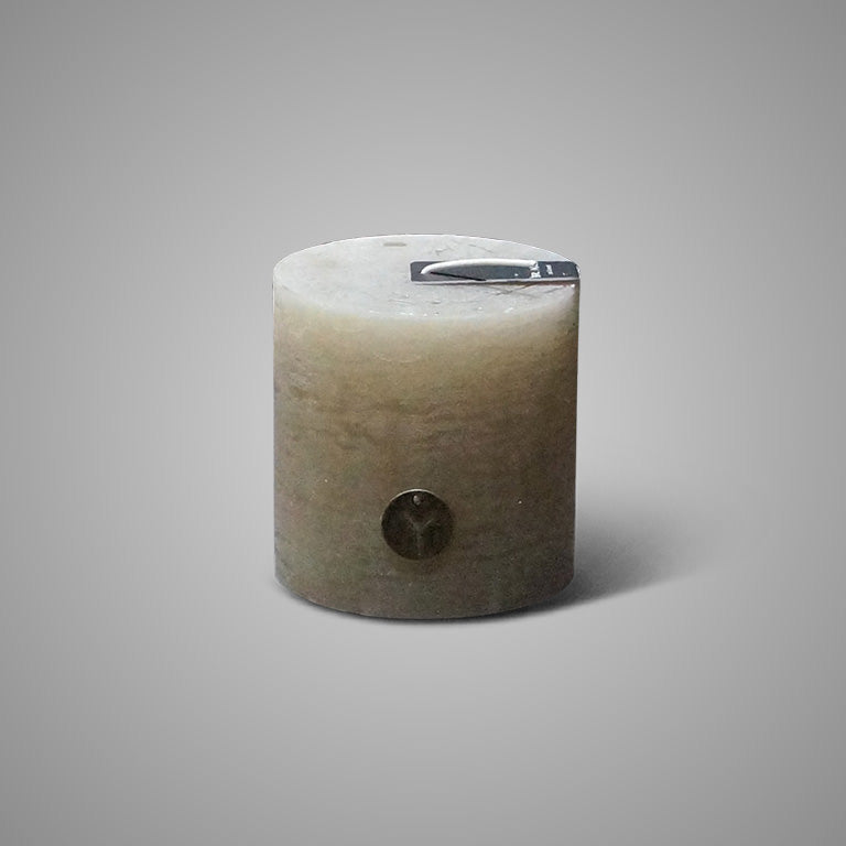Kaars | Rustic candle Taupe en Ivoor - Brynxz Taupe 10 x 10