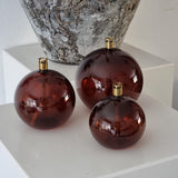 Oil lamp | Cognac brown Round