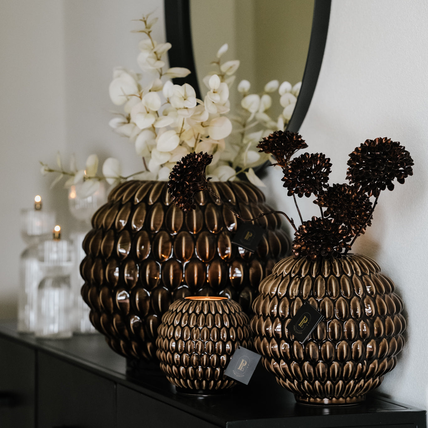 Combiset | Bubble Marron vazen-set