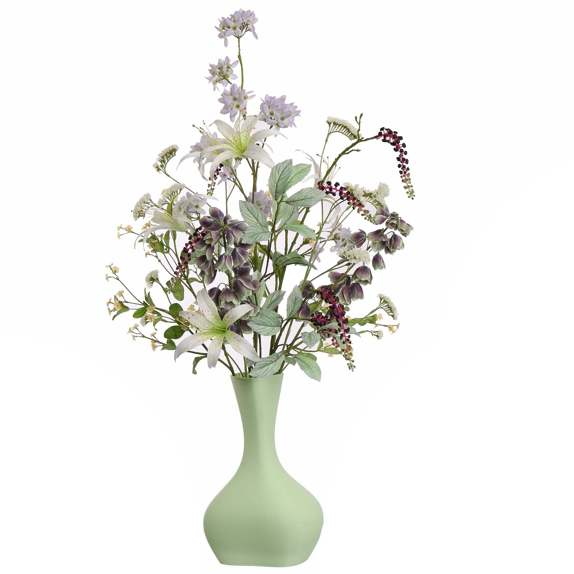 Zijdebloemen | FREJUS BOEKET 115CM LILA