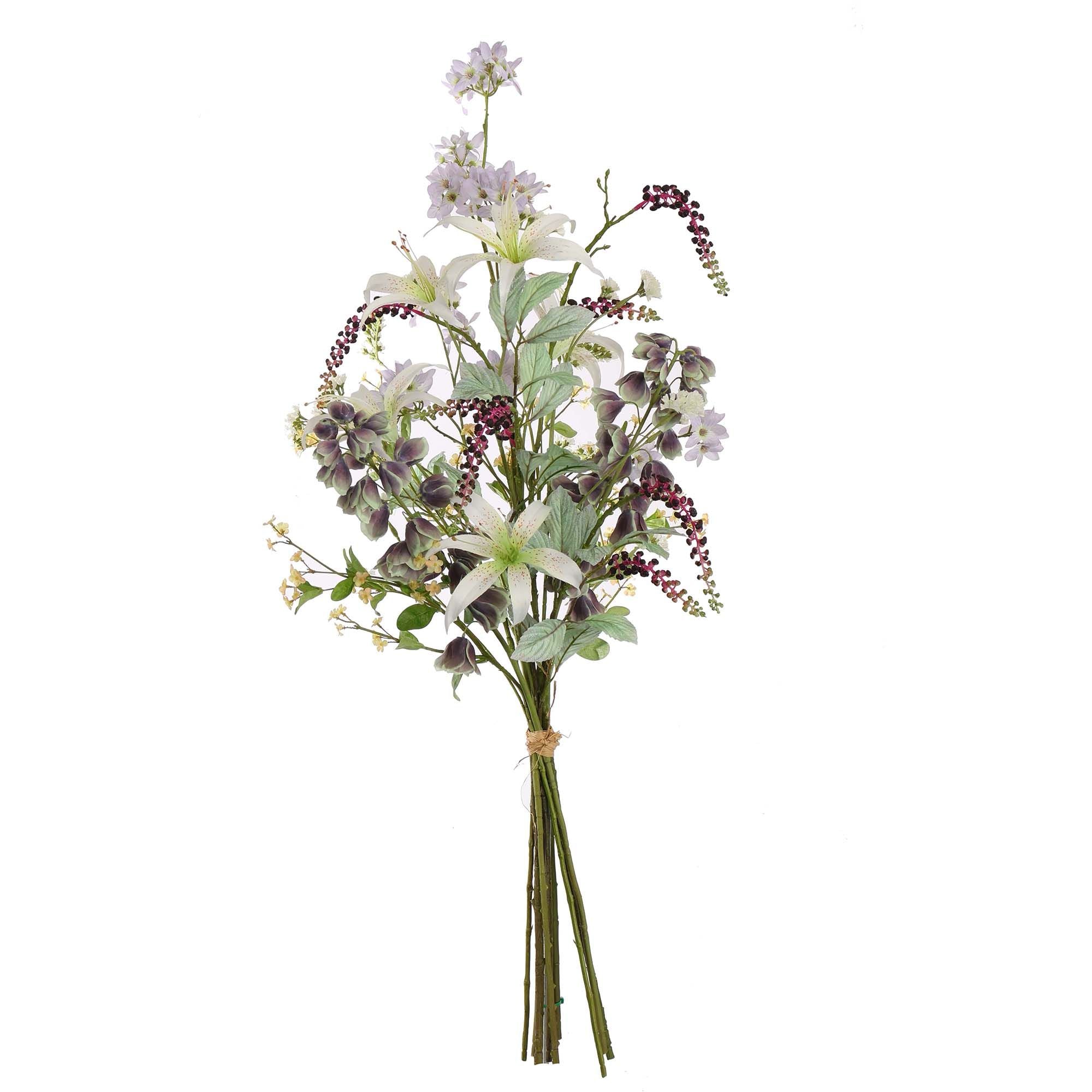 Zijdebloemen | FREJUS BOEKET 115CM LILA