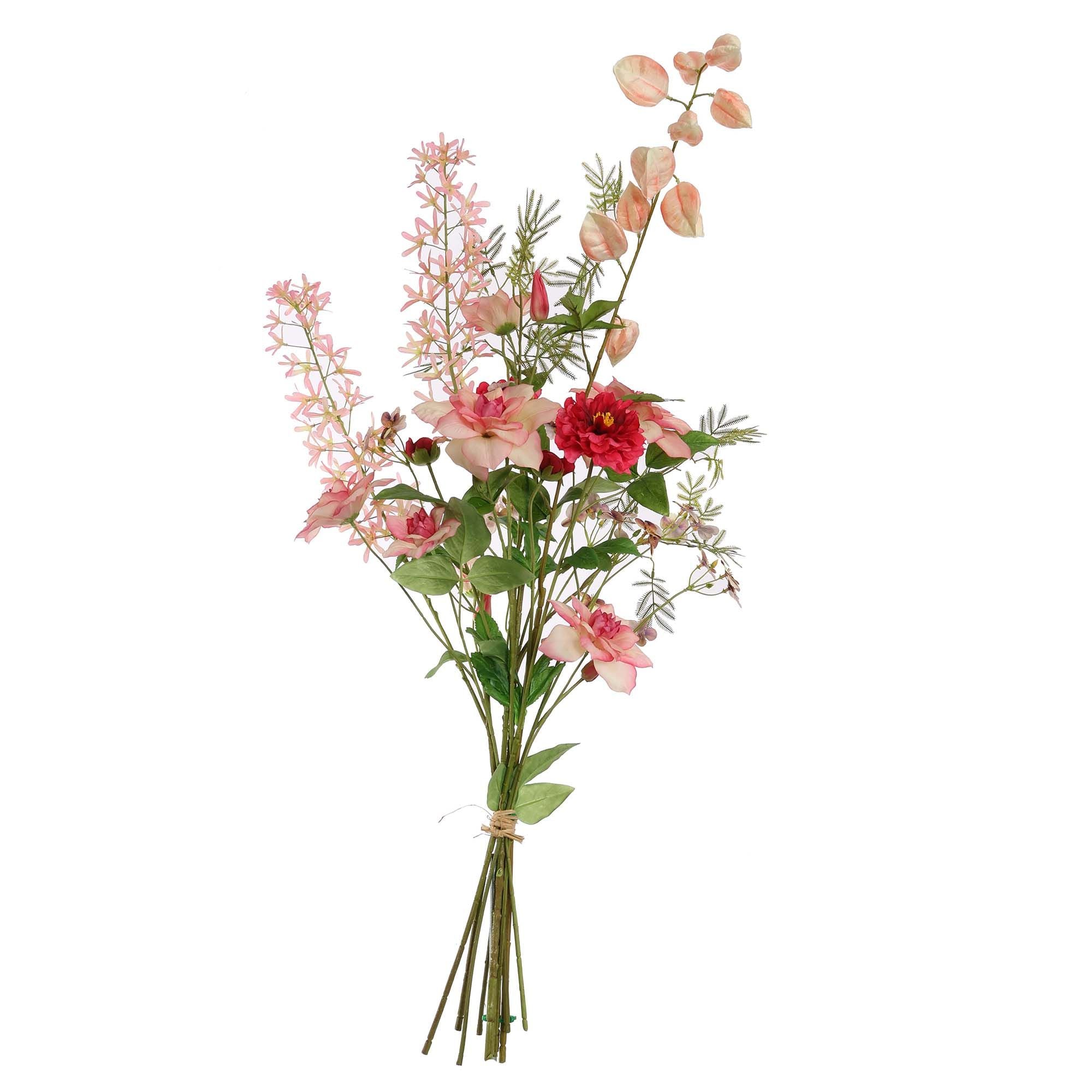 Zijdebloemen | TORINO BOEKET 100CM ROZE
