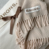 Plaid | BRONZE Luxuriöses Plaid Taupe, Ecru und Terra