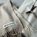 Plaid | BRONZE Luxuriöses Plaid Taupe, Ecru und Terra