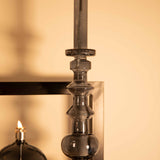 Oil lamp | Candlestick smoke gray