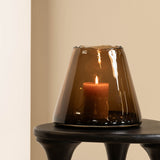 Hurricane lamp | Conical vase organic rim