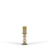 Kandelaar | Glass Candelholder champagne luster