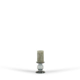 Kandelaar | Glass Candelholder grey luster