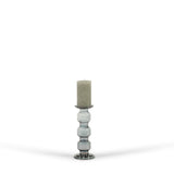 Kandelaar | Glass Candelholder grey luster