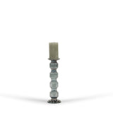Kandelaar | Glass Candelholder grey luster