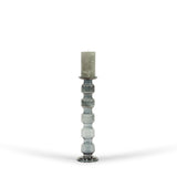 Kandelaar | Glass Candelholder grey luster