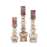 Candle holder | Glass candle holders Oyster - set of 3
