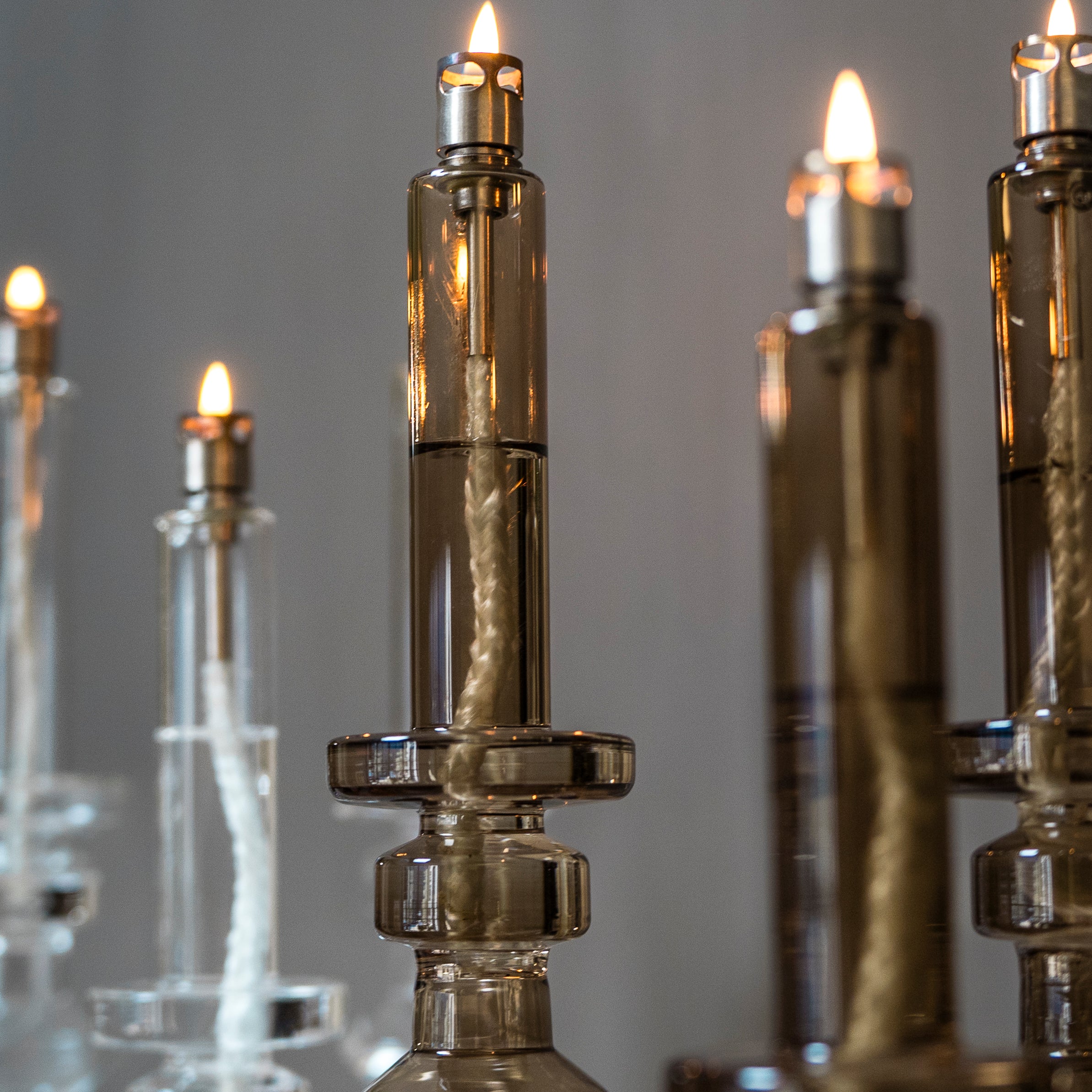 Olielamp | Kandelaar Champagne Beige