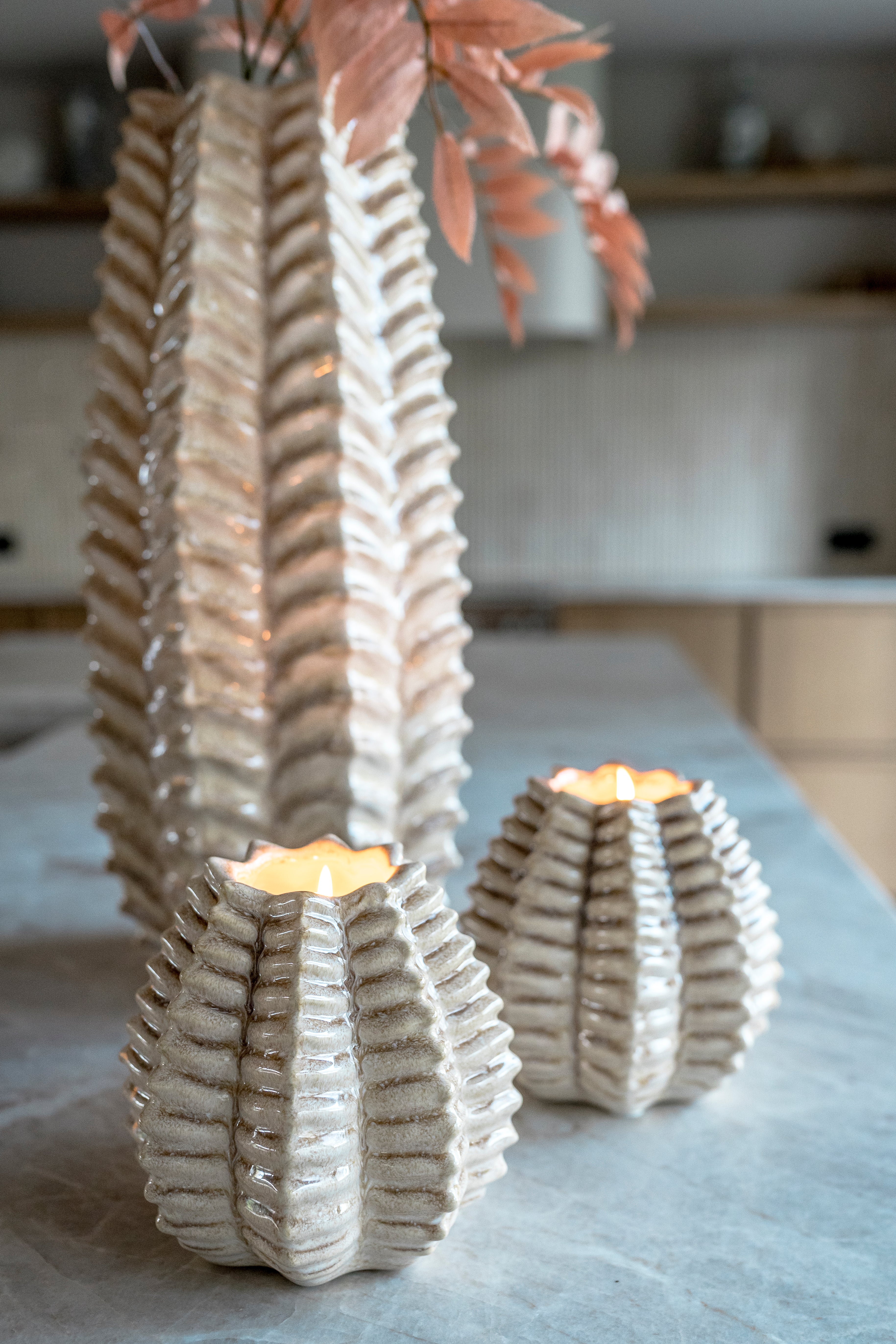 Kaars| Sandy Wave Candle Figue S