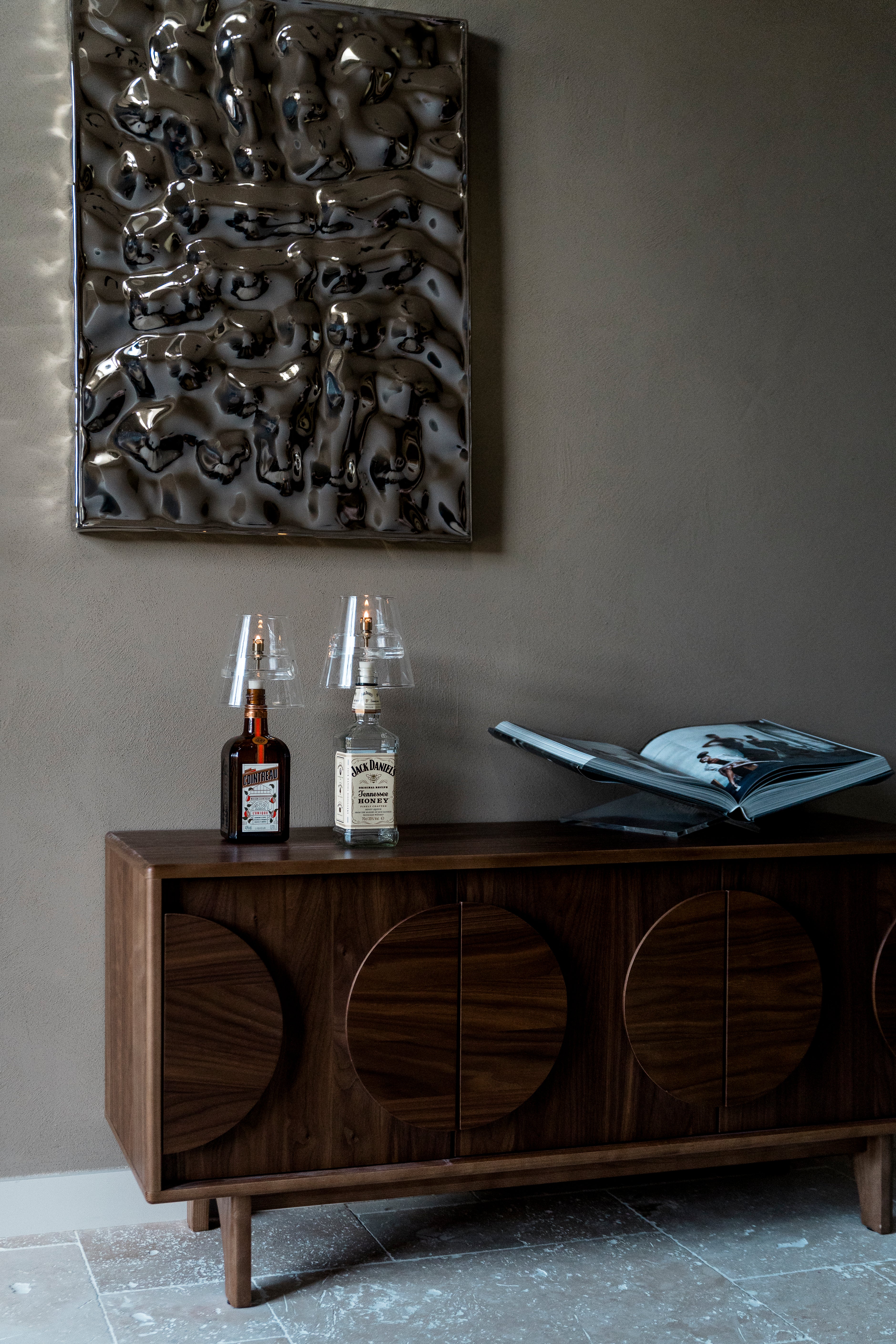 Olielamp | Bottle lamp clear brass