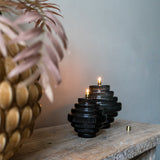 Olielamp |  Twin smoked grey brass