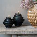 Olielamp |  Twin smoked grey brass