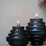 Olielamp |  Twin smoked grey brass