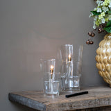 Öllampe | Windschutz Conical klares Messing