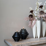 Olielamp |  Twin smoked grey brass