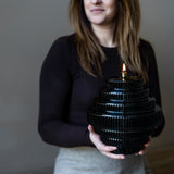 Olielamp |  Twin smoked grey brass