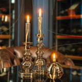Oil lamp | Candlestick champagne beige