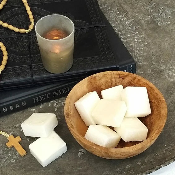 Amberblokje | White cotton amberblokjes