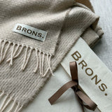 Plaid | BRONZE Luxuriöses Plaid Taupe, Ecru und Terra