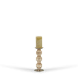 Kandelaar | Glass Candelholder champagne luster