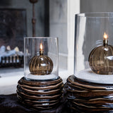 Round elegant champagne brass