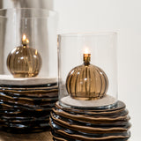 Round elegant champagne brass