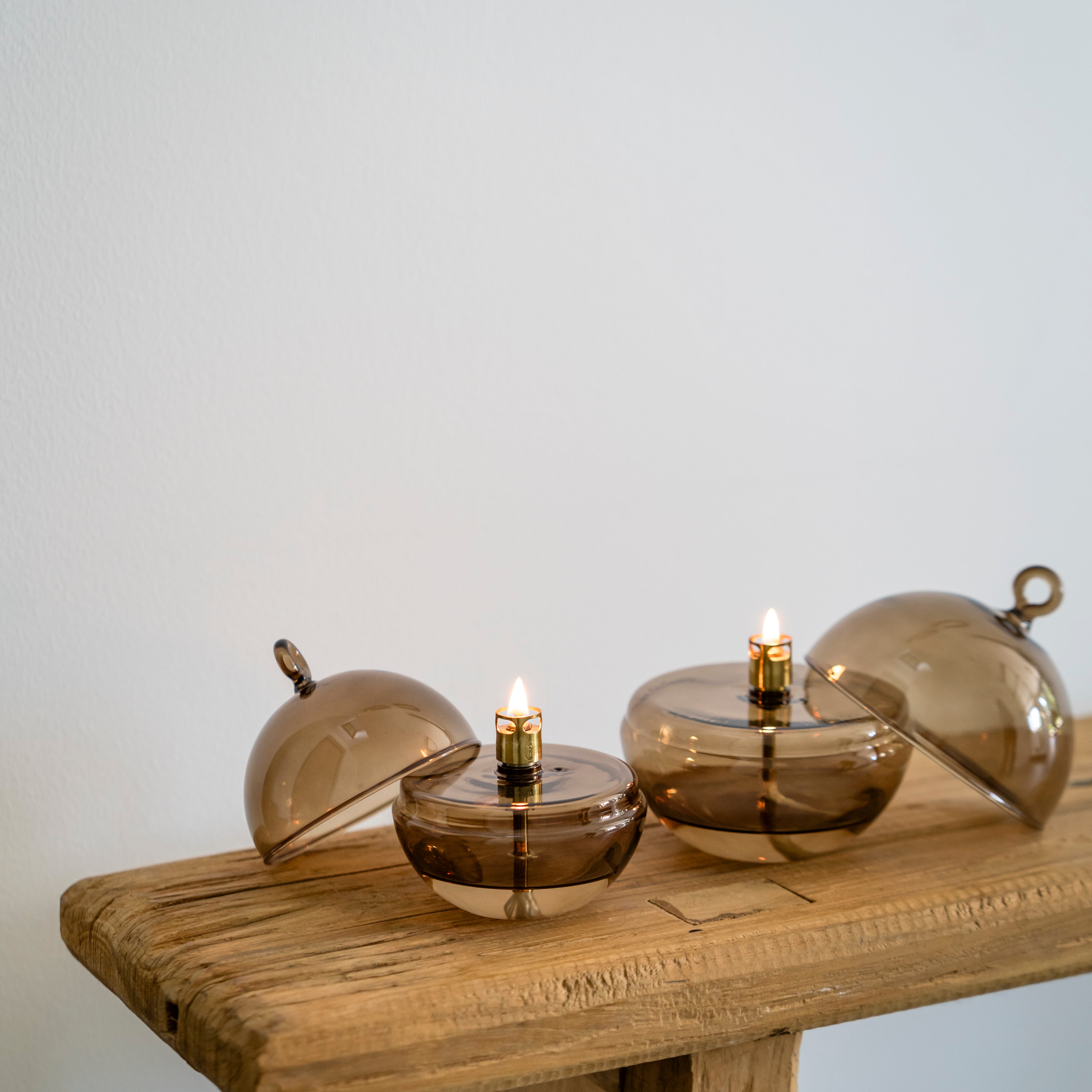 Olielamp | Round cover champagne brass