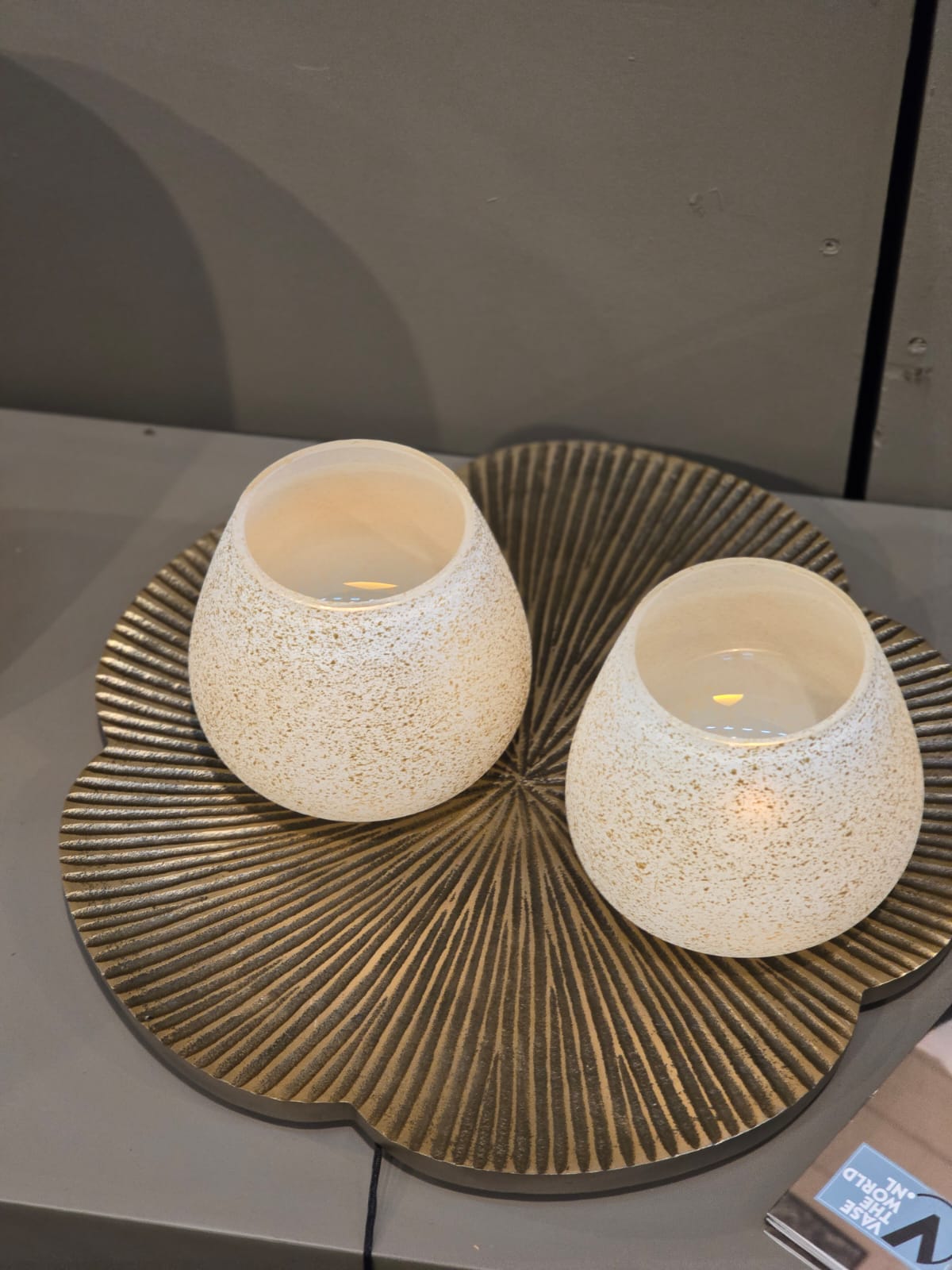 Waxinehouder | Tasman XS sparkle gold